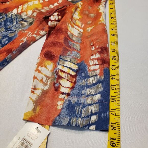 Multicolor Tie Dye Coral Spring Top in Size M - Picture 11 of 15